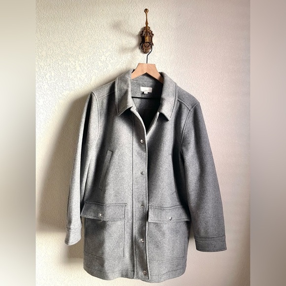 LOFT Jackets & Blazers - LOFT Gray Wool Blend Coat